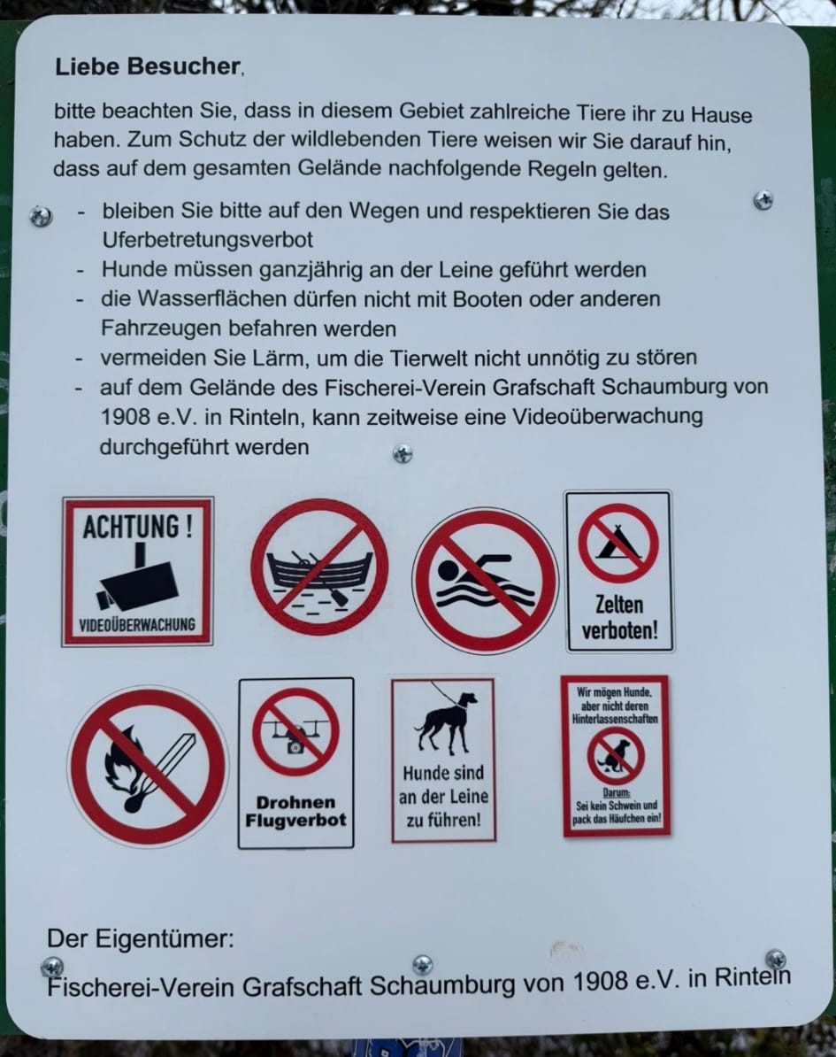 Beschilderung Gewässer & Freigabe Schaumburg 2